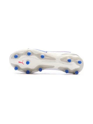 Chaussures de football Blanches/Bleu Homme Puma King Pro 5