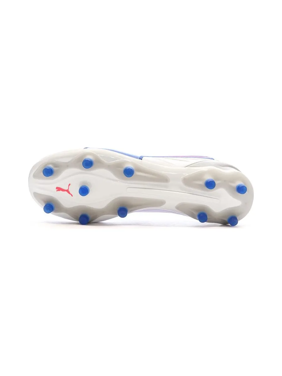 Chaussures de football Blanches/Bleu Homme Puma King Pro 6