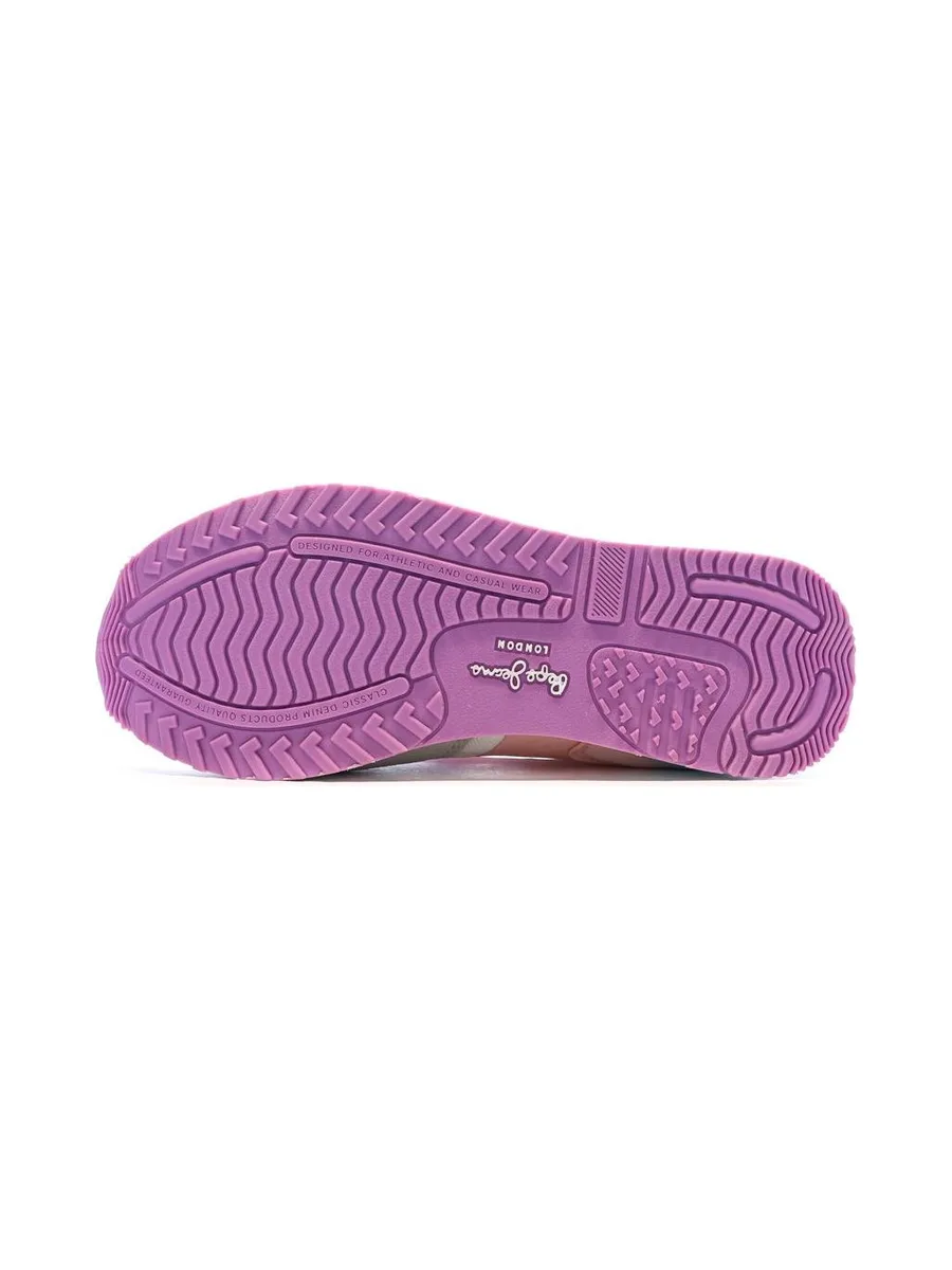 Baskets Gris/Rose/Jaune Femme Pepe jeans London 6