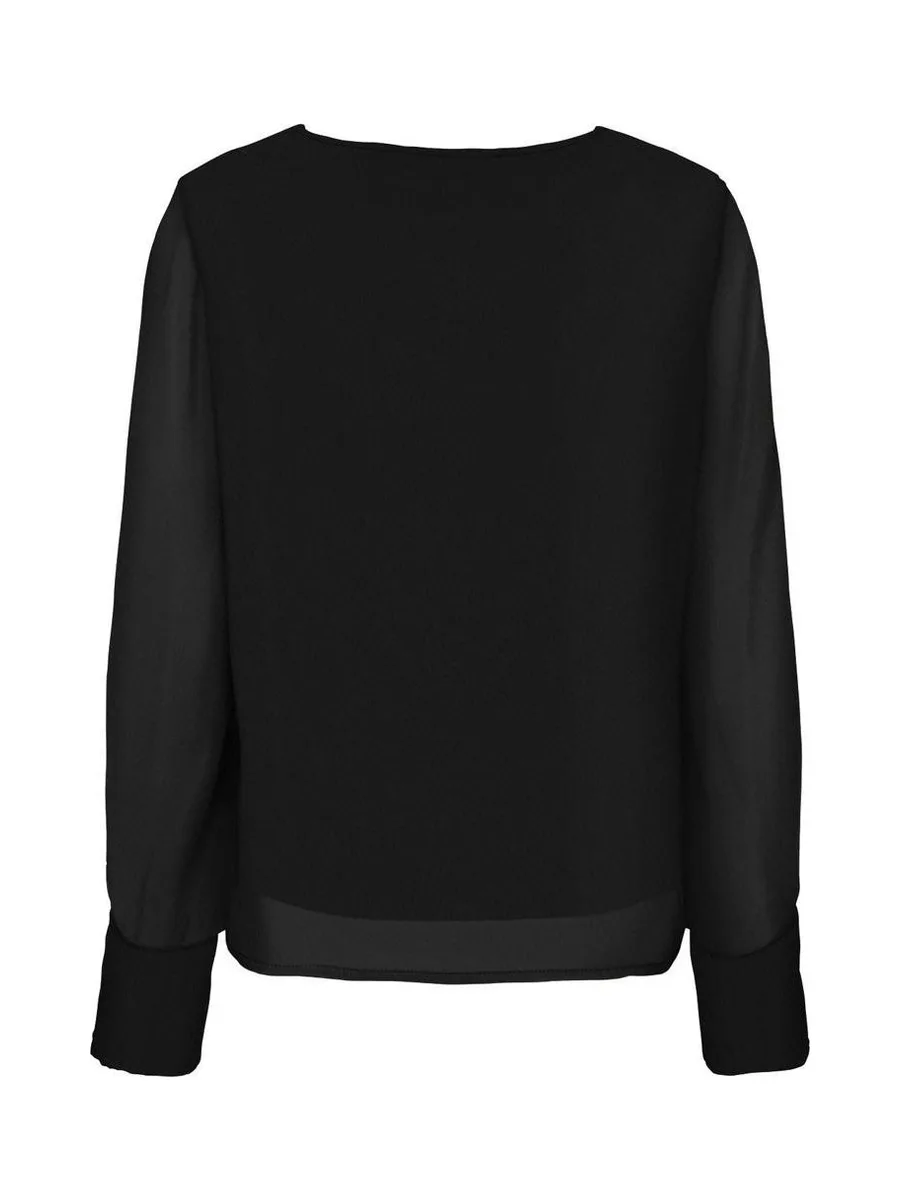 Blouse Noire Femme Only Tasha Otl 3