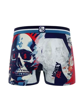 Boxer Gris/Marine Homme Freegun Microfibre 2