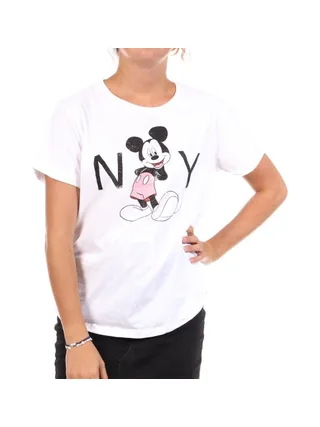 T-Shirt Blanc Femme Disney New York 1