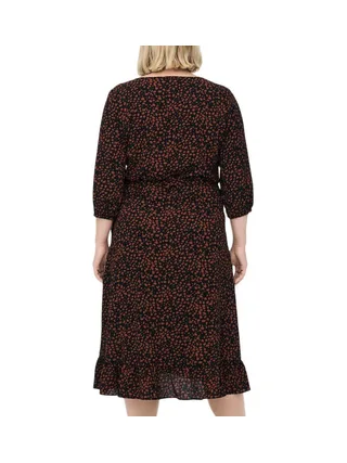 Robe Noir/Terracotta Femme Only Carmakoma Carluxlea 2