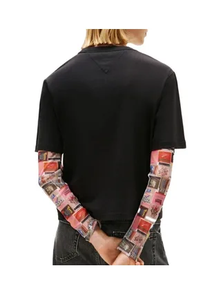 T-shirt Noir Femme Tommy Hilfiger Tjw Bxy Badge 2