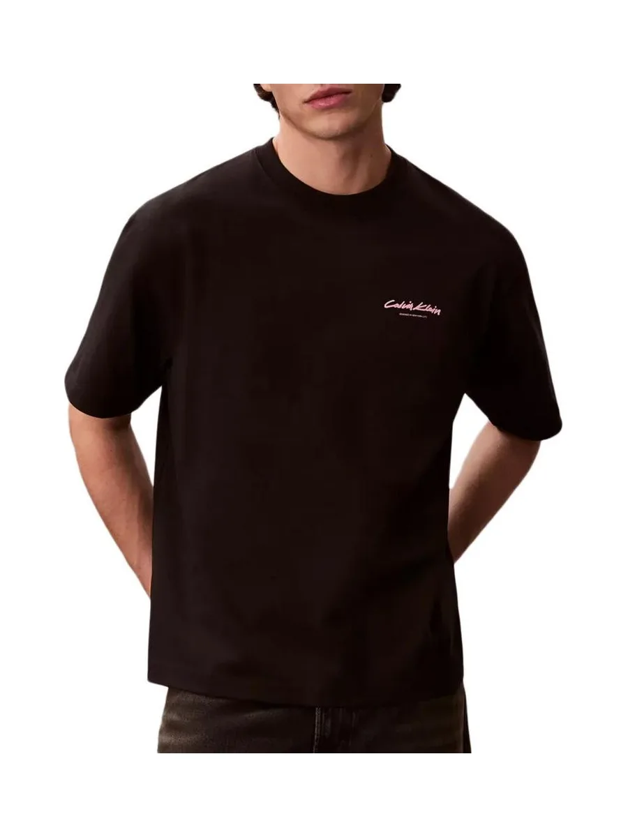 T-shirt Noir Homme Calvin Klein Jeans Relaxed 2