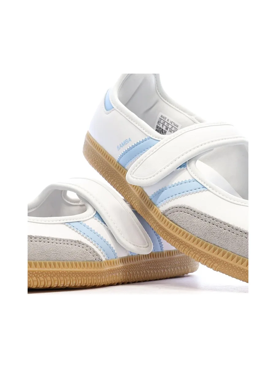 SAMBA JANE Baskets Blanc/Bleu Adidas 8
