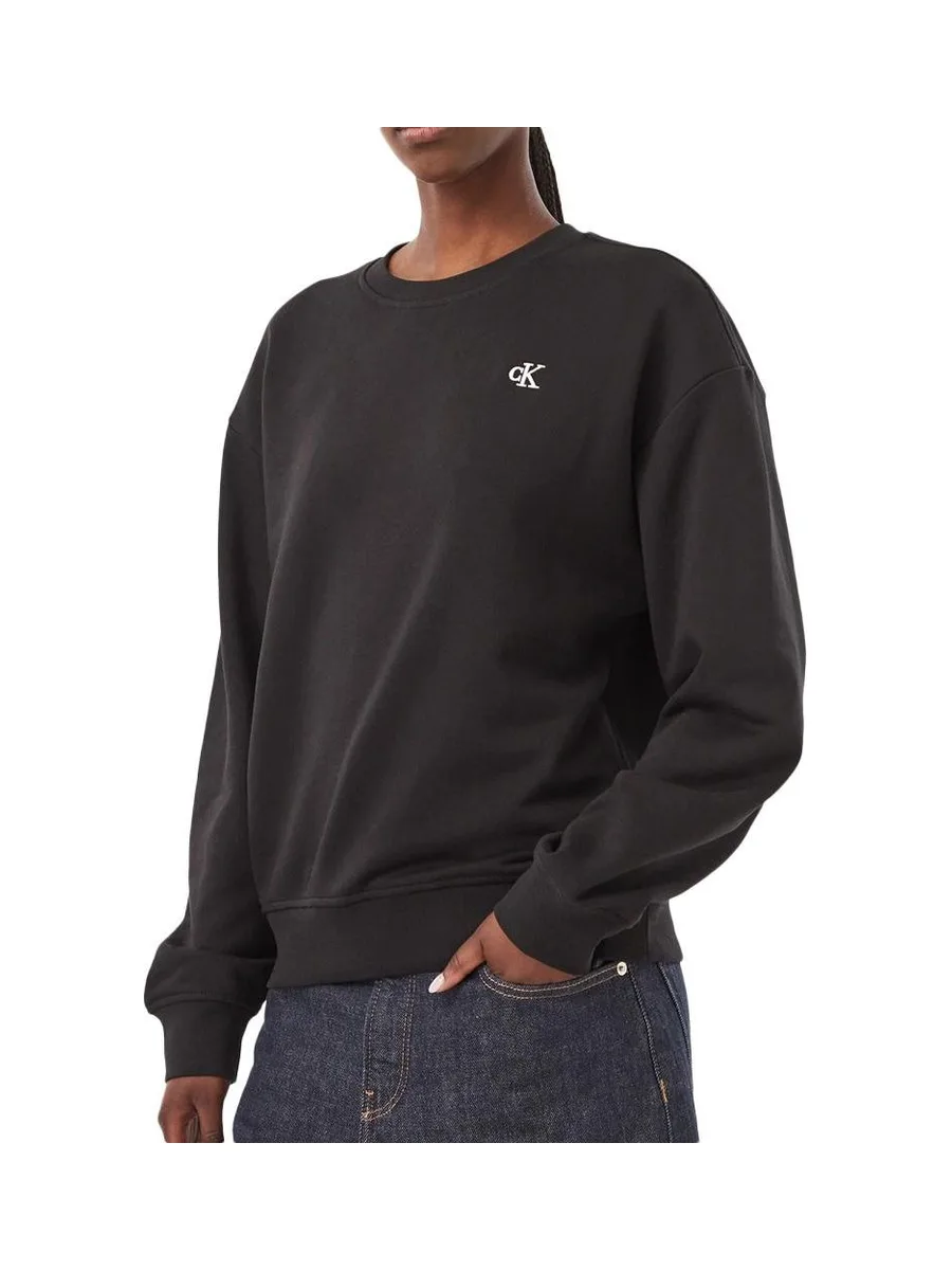 Sweat Noir Femme Calvin Klein Jeans Monogram 2