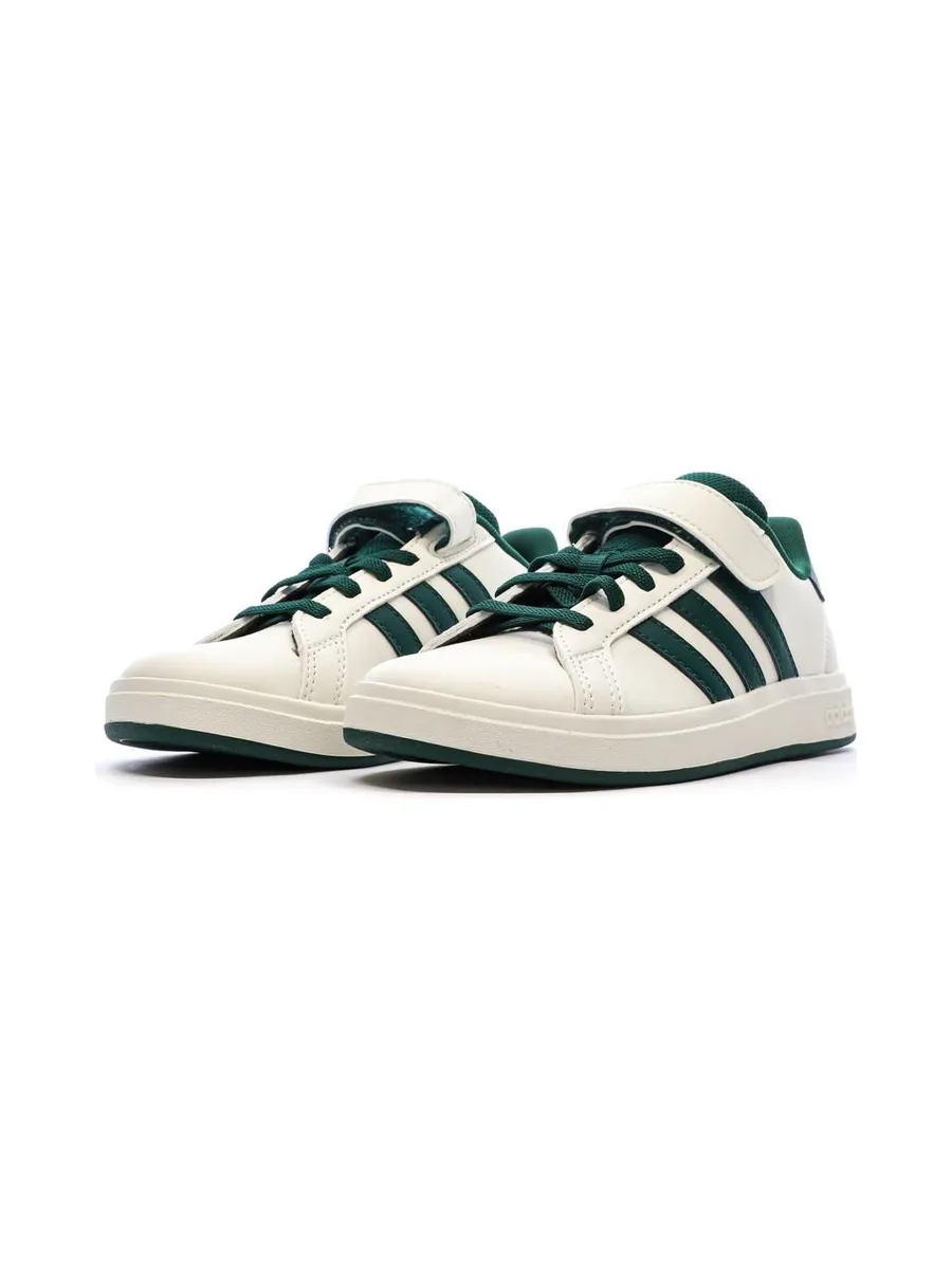 Baskets Ecru/Vert Garçon Adidas Grand Court 2.0 6