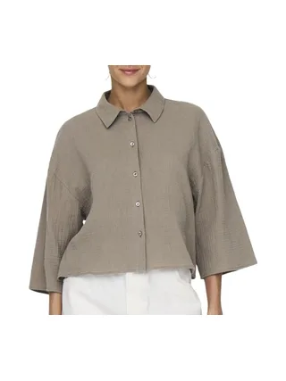 Chemise Taupe Femme JDY Theis Life 3/4 1