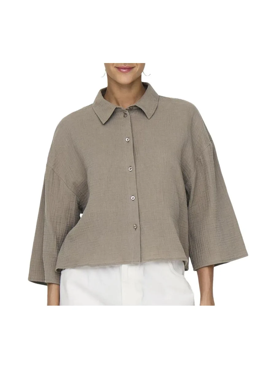 Chemise Taupe Femme JDY Theis Life 3/4 2