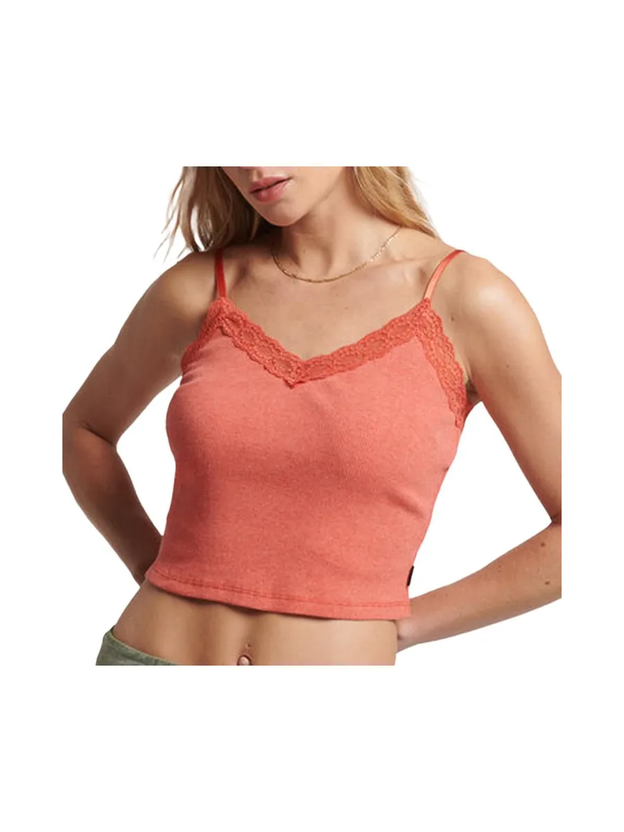 Top Corail Femme Superdry Vintage Lace Cami 2