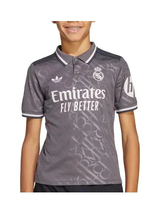 Real Madrid Maillot de football Gris Garçon Adidas 24/25 1