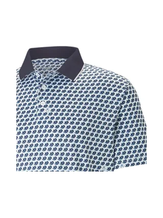 Polo de Golf Blanc/Marine Homme Puma Love 3