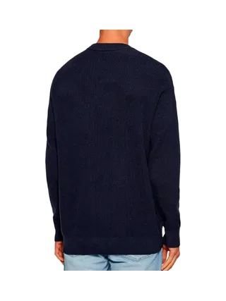 Pull Marine Homme Calvin Klein Jeans Waffle 2