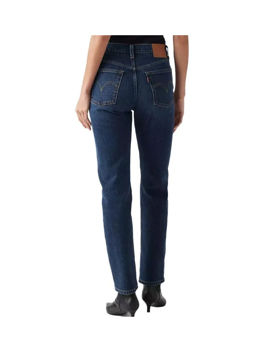 Jean 501 Bleu Brut Femme Levi's Med Indigo 12501 3
