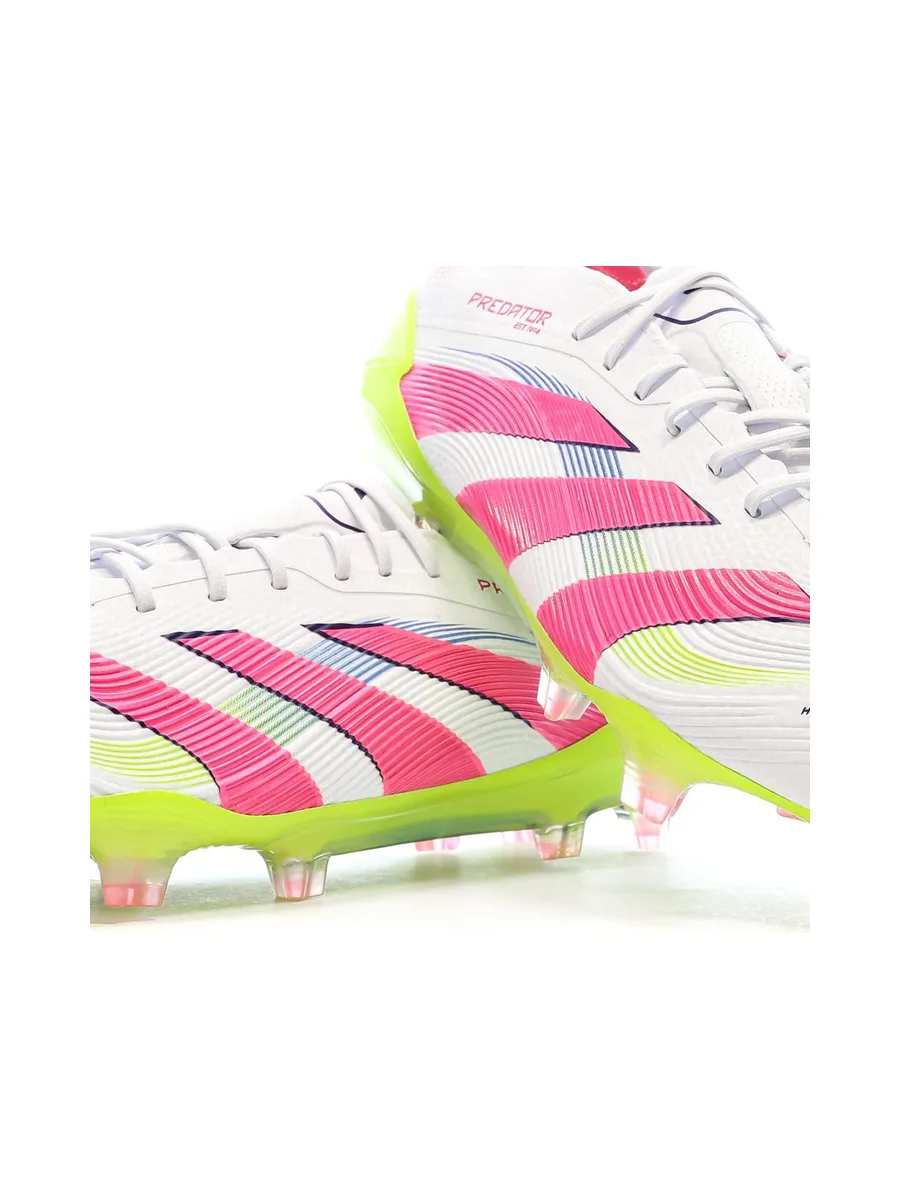 Chaussures de Foot Blanc/Rose Homme Adidas Predator Elite FG 7