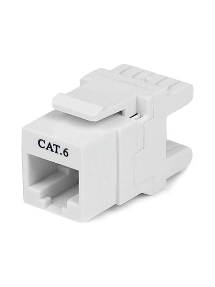 180 Cat 6 Keystone Wall Jack - White 1