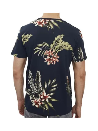 T-shirt Marine imprimés Homme Jack & Jones Tropic 2