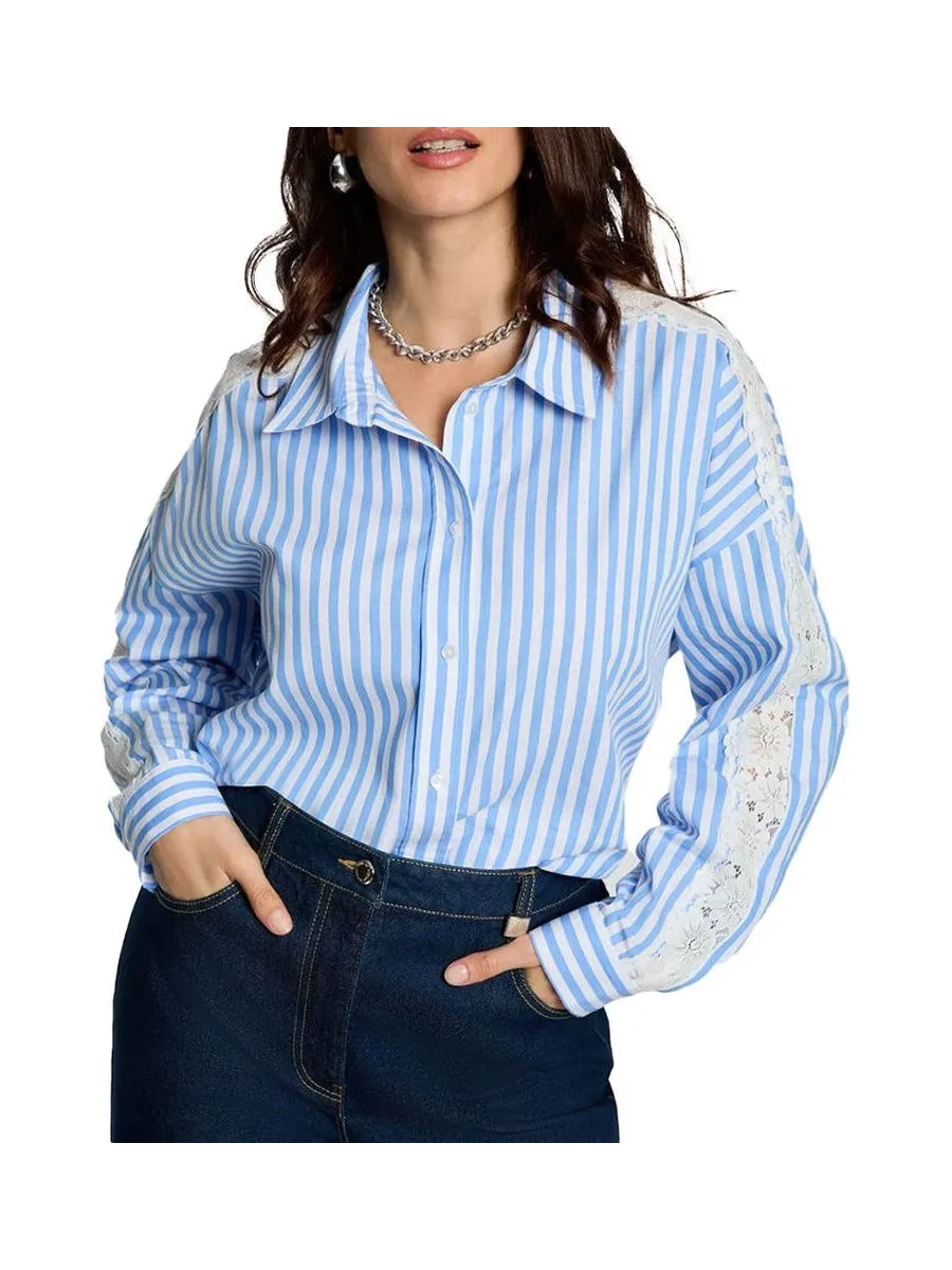 Chemise Bleu à Rayures Femme Morgan CARAY 2