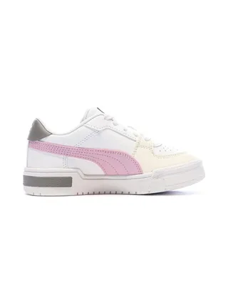 Baskets Blanches/Roses Fille Puma Ca Pro 2
