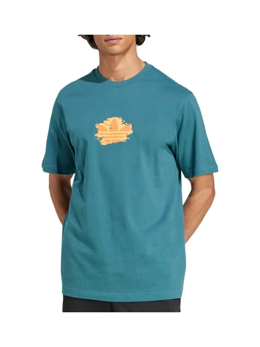 T-Shirt Bleu Canard Homme Adidas Graphic 2