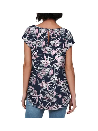 Top Marine/Rose à motifs Femme Only Nova 2