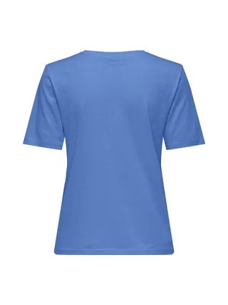 T-Shirt Bleu Femme Only Happy 2