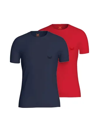 2x T-Shirt Marine/Rouge Homme Kaporal TIFTH 1