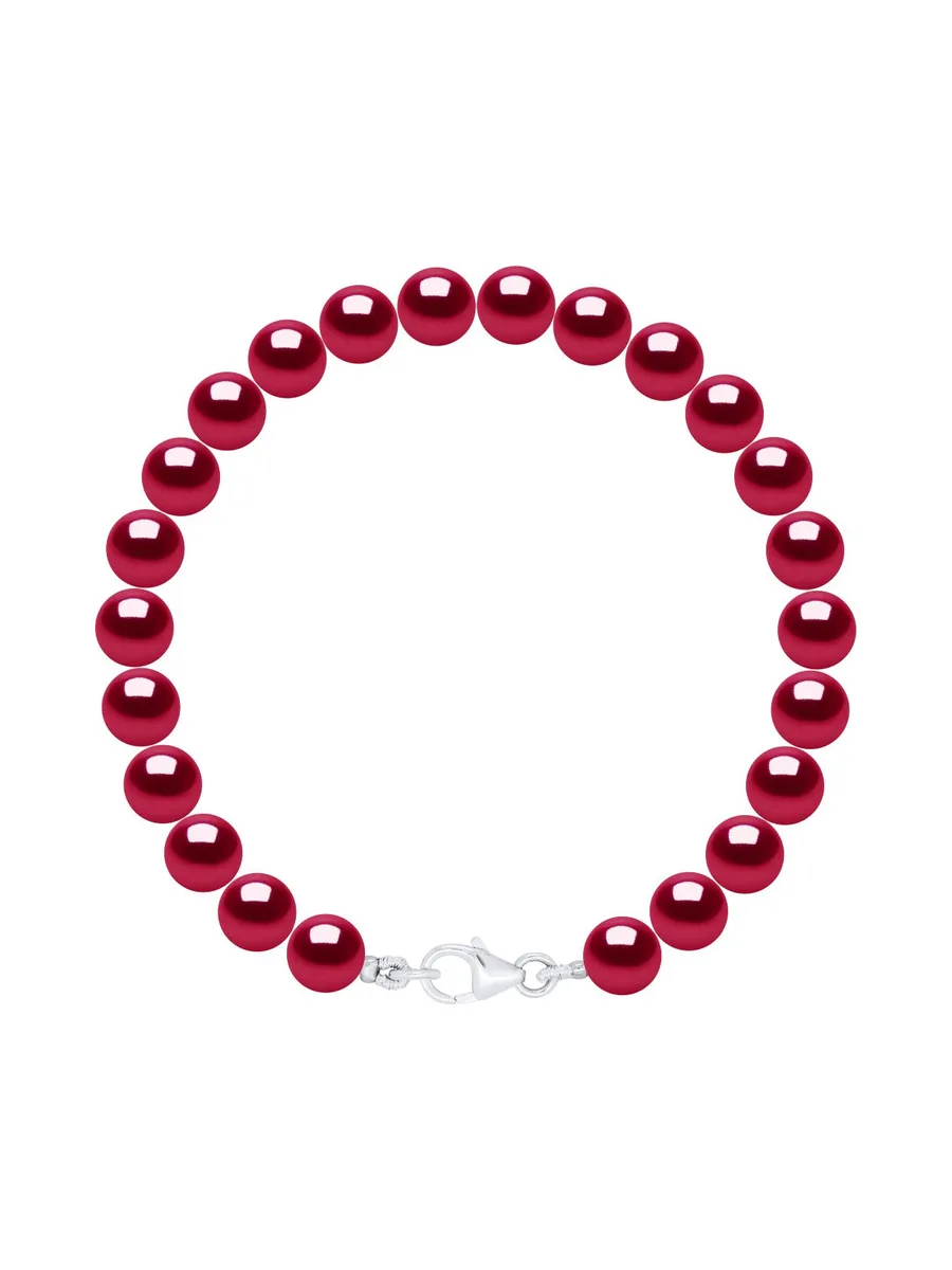 Bracelet Véritables Perles d'Eau Douce Rondes 6-7 mm — Argent 925 Millièmes — 18 cm 1