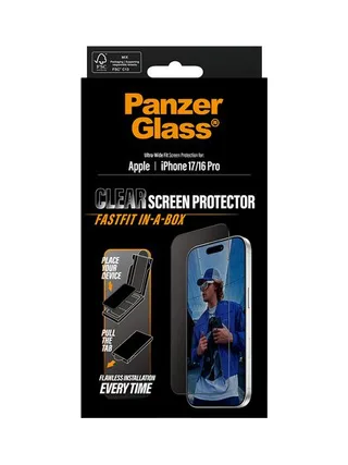 PanzerGlass ® Screen Protector iPhone 17 | iPhone 16 Pro | Ultra-Wide Fit w. FASTFIT IN-A-BOX 3