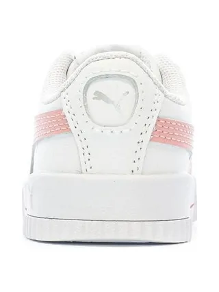 Baskets Blanche/Rose Fille Puma Inf Carina 3