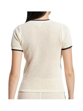 T-Shirt Beige/Noir Femme Adidas JD1076 2