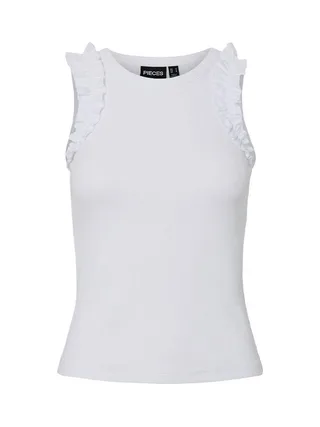 Débardeur Blanc Femme Pieces Tubana 1