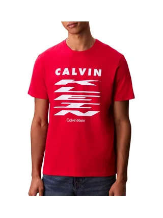 T-Shirt Rouge Homme Calvin Klein Jeans 30s 1