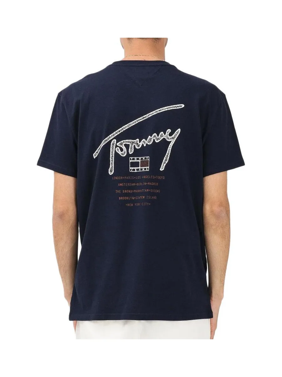 T-Shirt Marine Homme Tommy Hilfiger Backpri 2