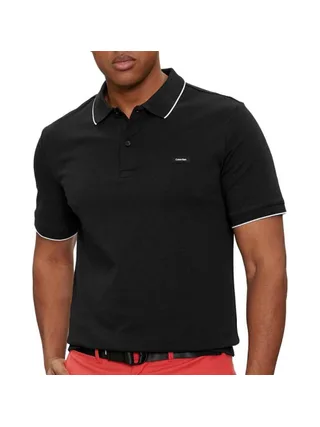 Polo Noir Homme Calvin Klein Jeans Stretch 1