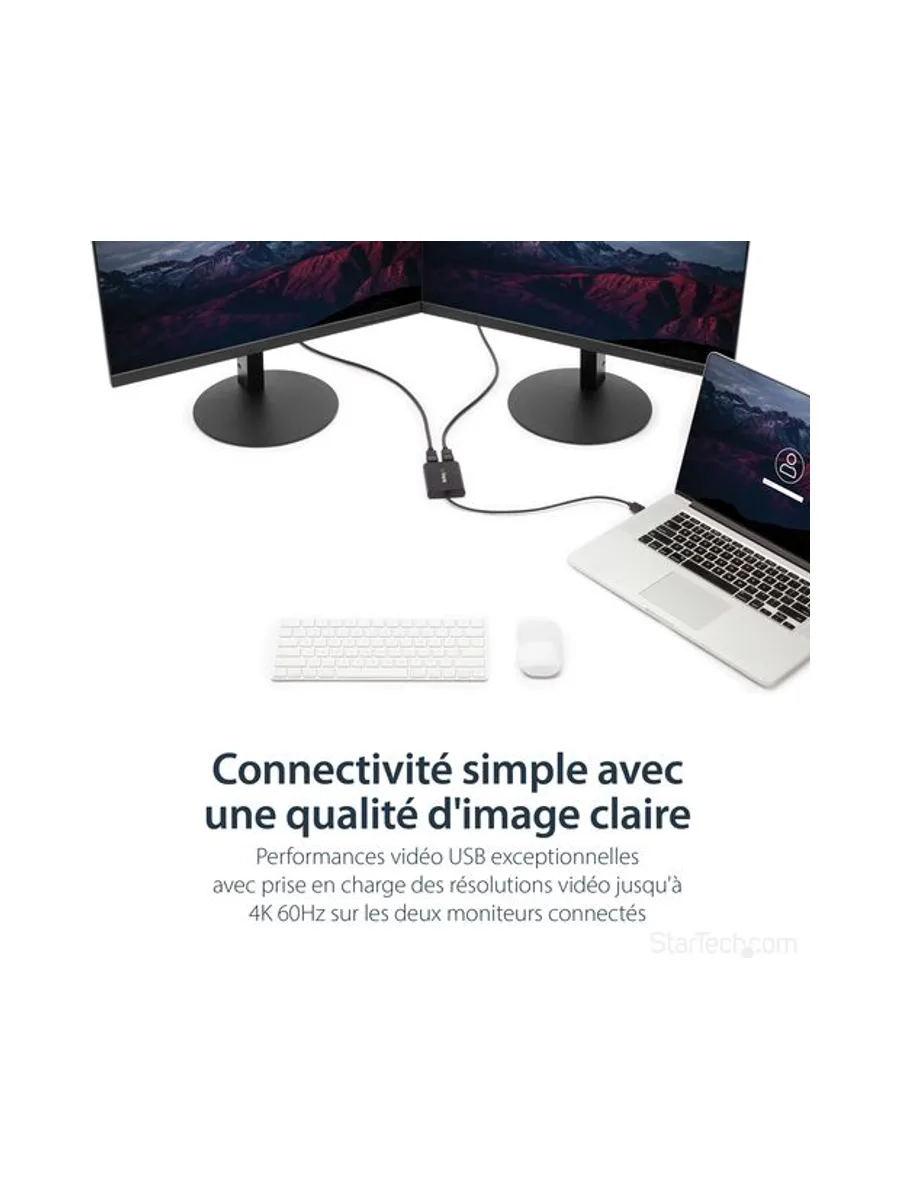 Adapter USB to Dual DisplayPort 4K 60Hz 10