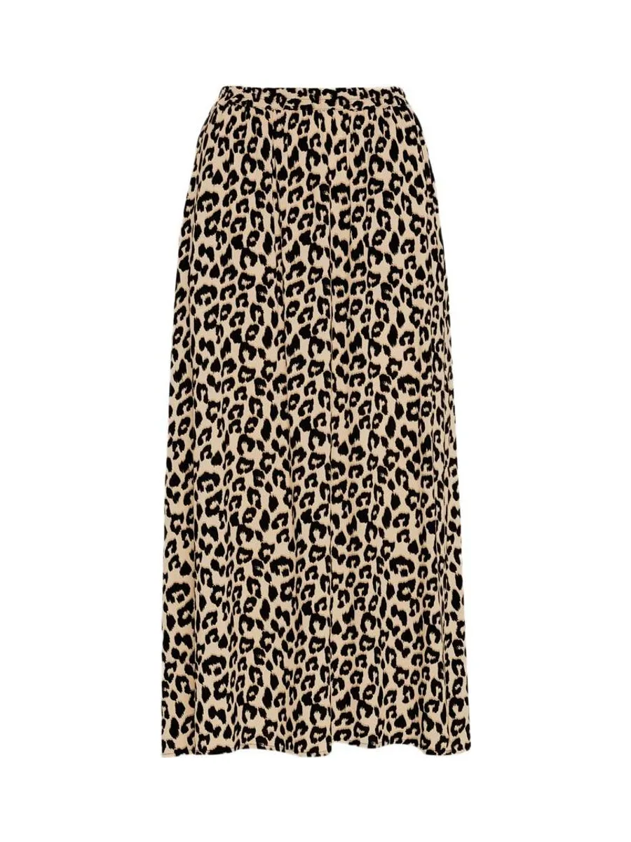 Jupe Longues Imprimé léopard Beige/Noir Femme Vero CURVE Moda 10288018 1