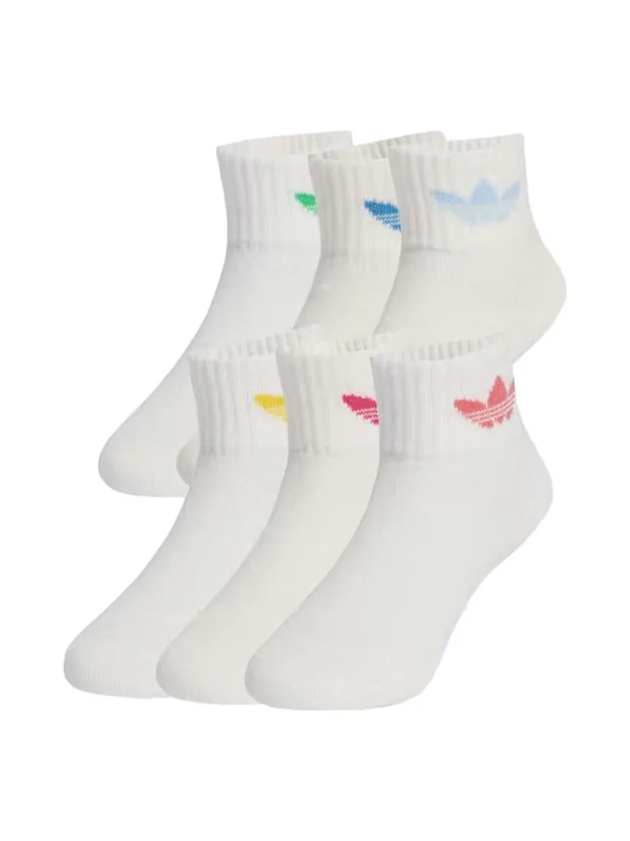 x6 Paires de Chaussettes Blanches Fille Adidas JC8541 2