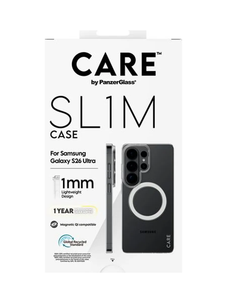 PanzerGlass CARE™ by ® SL1M Case Transparent w. Qi Samsung Galaxy S26 Ultra mobile phone case 3
