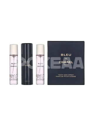 Chanel Bleu De Chanel Pour Homme Giftset 60ml - 3x Parfum Spray 20ml - Twist and Spray - Travel Sprays 1