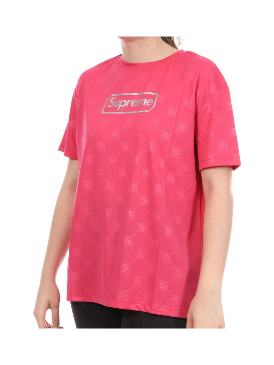 T-Shirt rose/argent femme Supreme Grip Becca 1