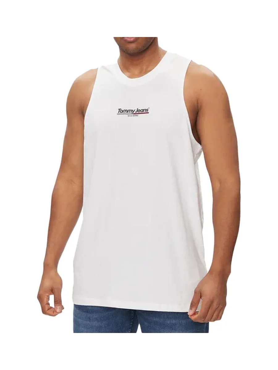 Débardeur Blanc Homme Tommy Hilfiger Flag Tank 2