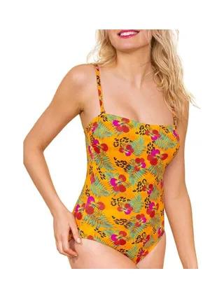 Maillot de Bain Jaune/Vert/Rose Femme Grain de Sable Lisa 1