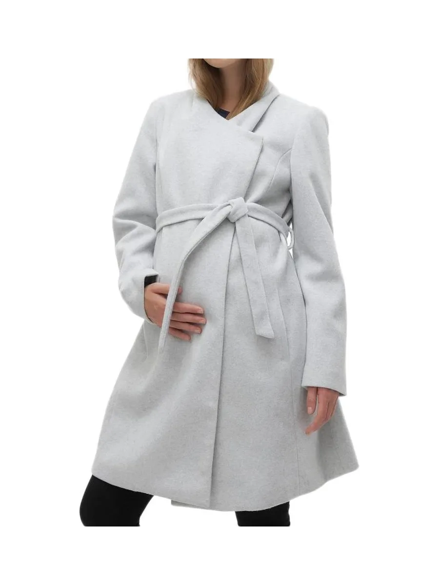 Manteau Gris Femme Mamalicious Rox Coat 2