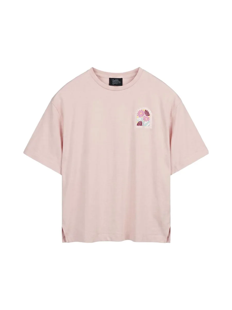 T-Shirt Rose Femme Teddy Smith Flowa 2