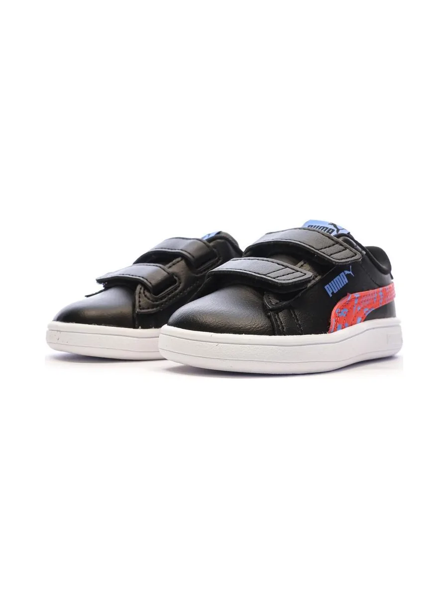 Baskets Noires/Rouges Garçon Puma Smash 3.0 6