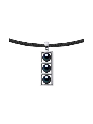 Collier Véritables Perles d'Eau Douce Boutons 5-6 mm — Argent 925 Millièmes Rhodié — 50 cm — Homme 1