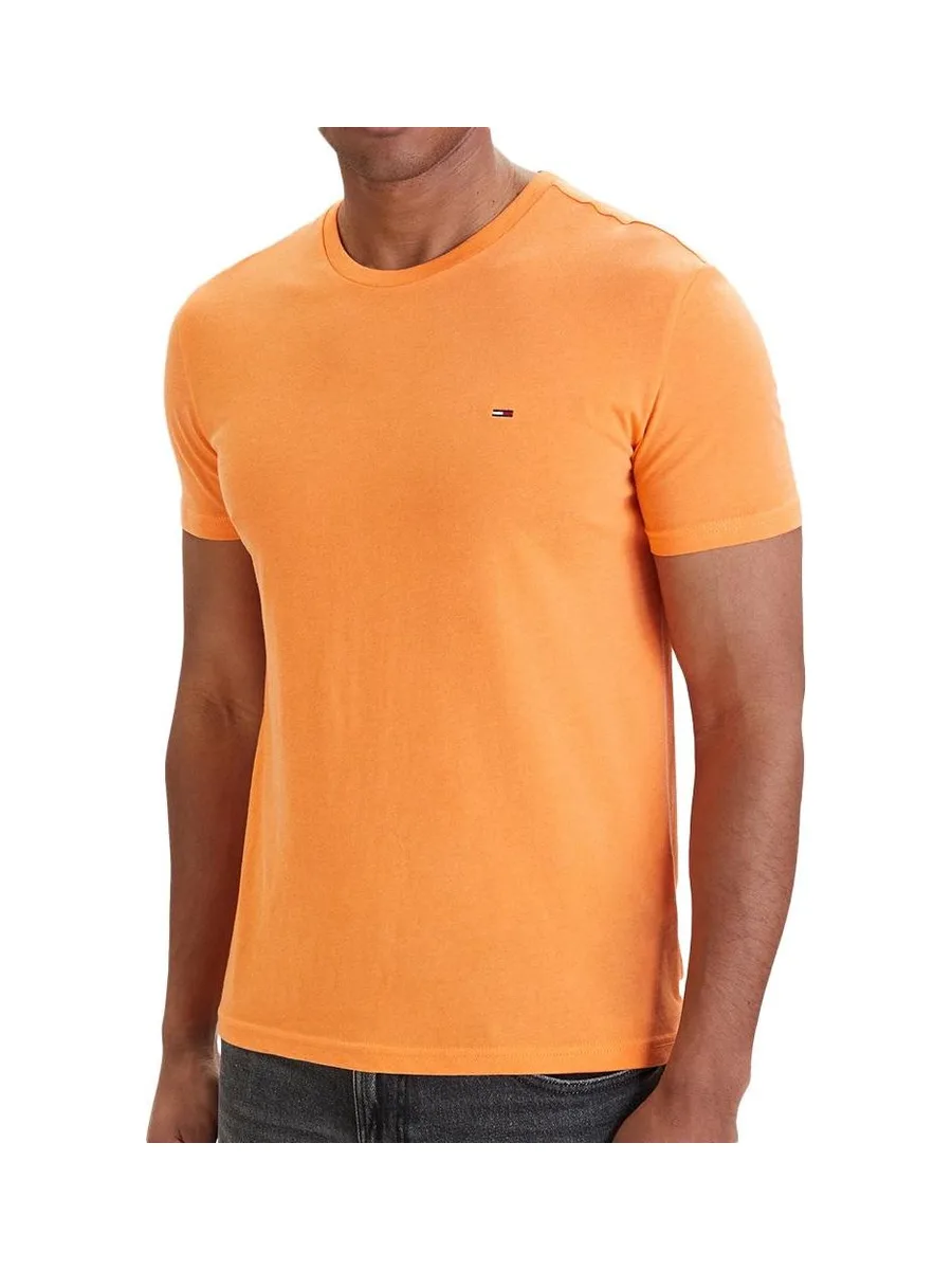T-shirt Orange Homme Tommy Hilfiger Tjm X Slim Jaspes 1 2