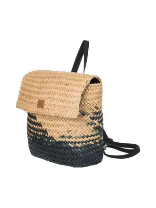 Sac à Dos en Paille Beige/Marine Femme Roxy Mysterious Boar 1